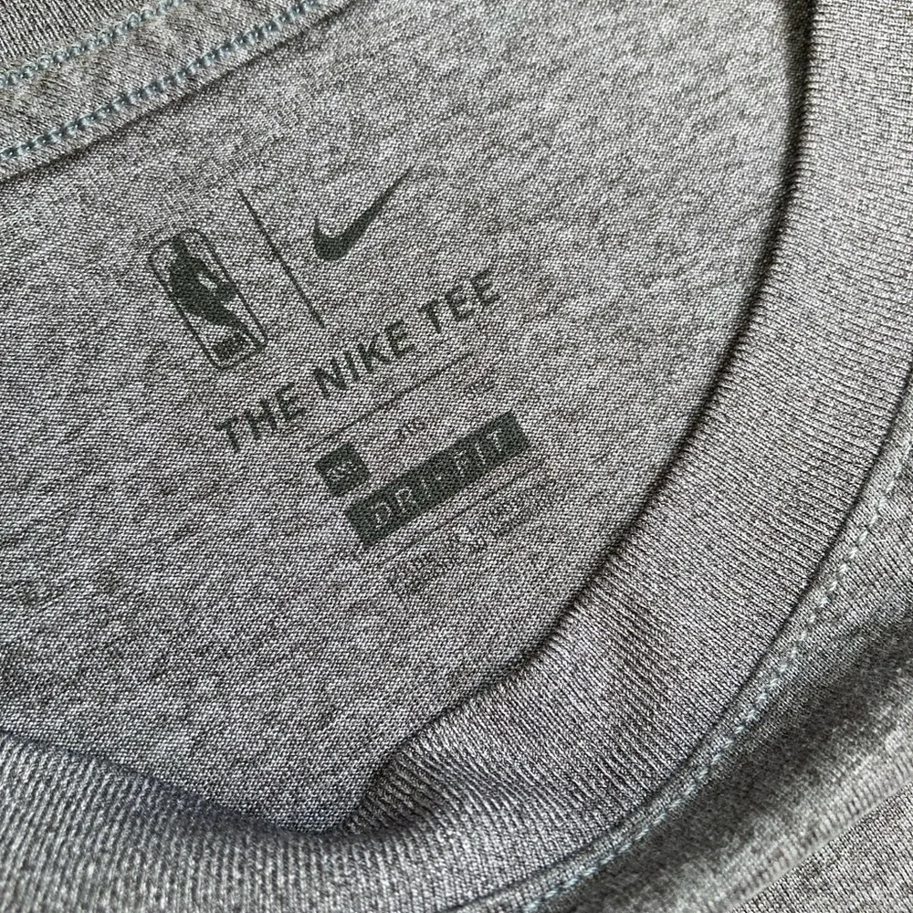 NBA Nets NY Basketball Heather Grey Long Sleeve Performance Nike Dry Anti Odor